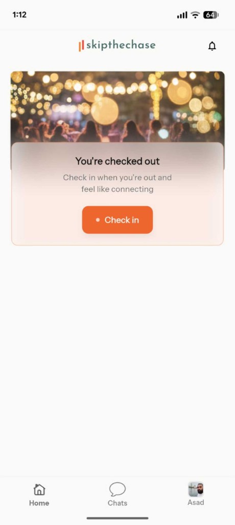 Skip the Chase app screen 1