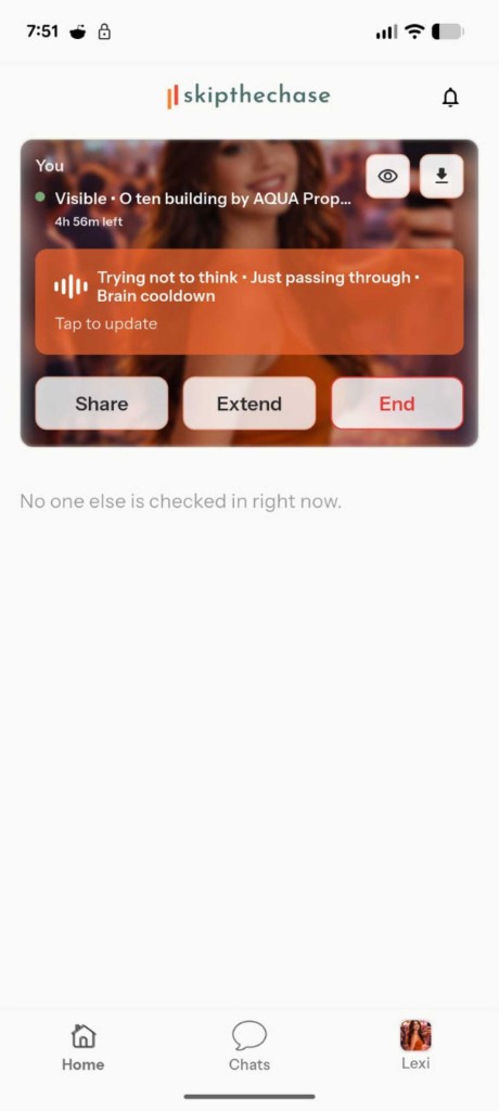 Skip the Chase app screen 3