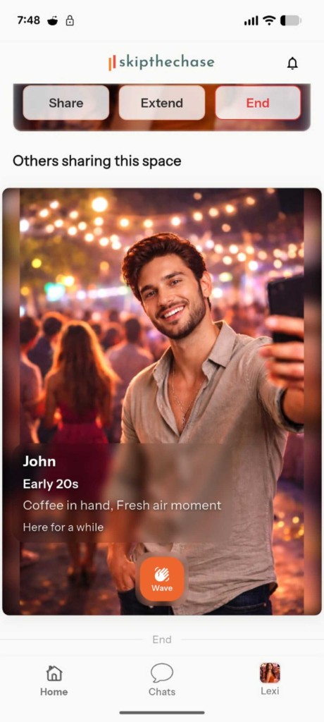 Skip the Chase app screen 2